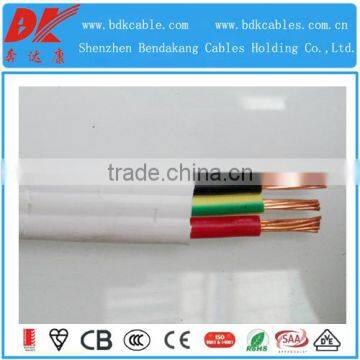 flat insulated copper wire BVVB with optional color