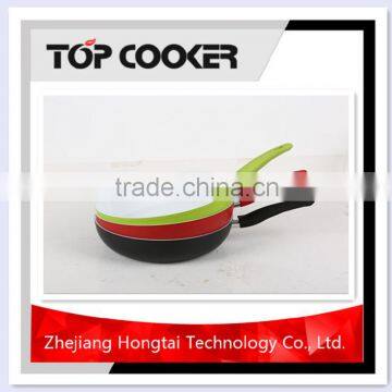 Colorful forged ceramic frying pan