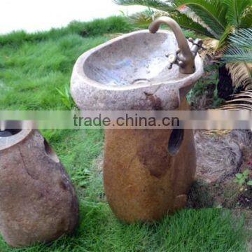 Popular outdoor natural stone wash basin