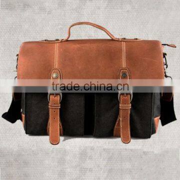 fashionable waxed canvas messengers bag for college