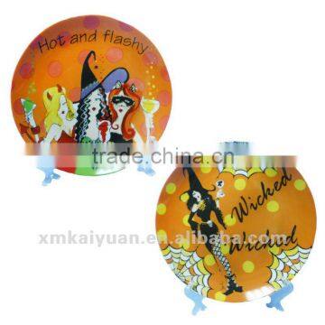 Halloween cheap ceramic bulk decorative plate