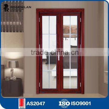 ROGENILAN-75 series aluminium beveled glass interior doors