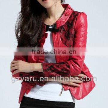 PU Jacket With Lace