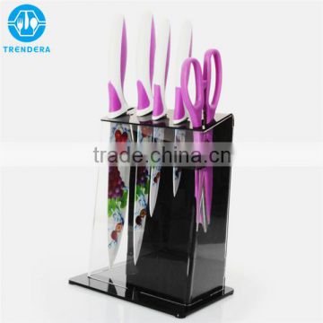 Various types non-stick colorful knife set stainless steel