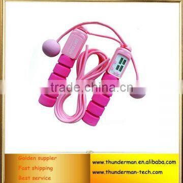 Multifunctional digital skipping rope with calories counter