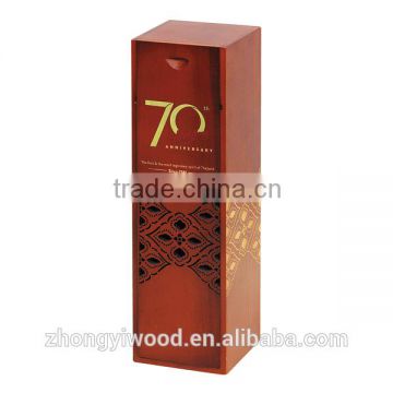 Trade assurance factory suppliers selling FSC&SA8000 Acrylic sliding lid pine wooden red wine bottles boxes for made in China