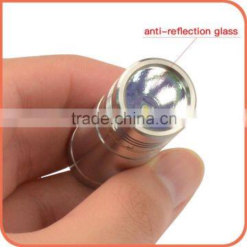 Transparent Reflector Grade 2 Titanium Alloy Q5 300lm Memory 6-Mode Led Flash Light Mini Pocket Size photo-3