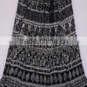 Cotton 2016 latest pattern dancing skirts wear / penal printed best quality indian skirts wear