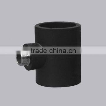 high quality plastic pipe fittings socket male thread tee for water supply