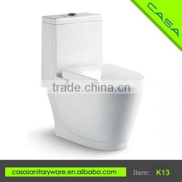 K13 European Style Restaurant Excess Eddy Ceramic One-piece Prefabricated Toilet