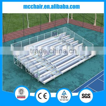 8 rows floor deluxe aluminium grandstand stadium bleacher for basketball