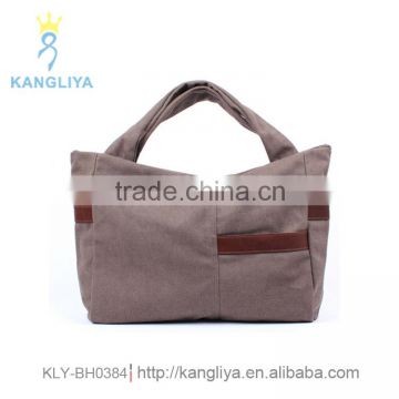 Mommy bag canvas material gray tote handbag single handle bags