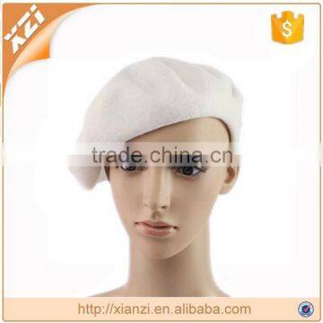 White blank wool felt custom women hats