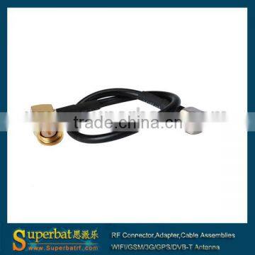 Pigtail cable TS9 Male RA to SMA male RA RG174 15cm New Listing