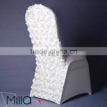 Embroidered wedding rosette chair cover