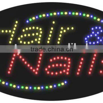 Hair&nail LED Sign Hair salon adviterising sign for the beauty salon nail shops OEM is welcome