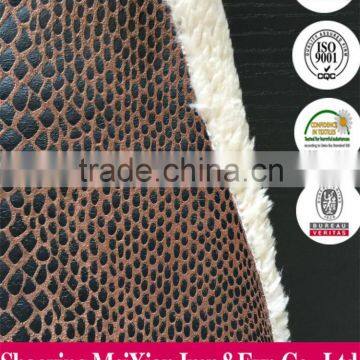 2015 new style weft knitting bronzed faux suede fabric