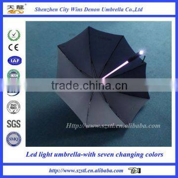 High quality and innovative design led umbrella manual open led umbrella