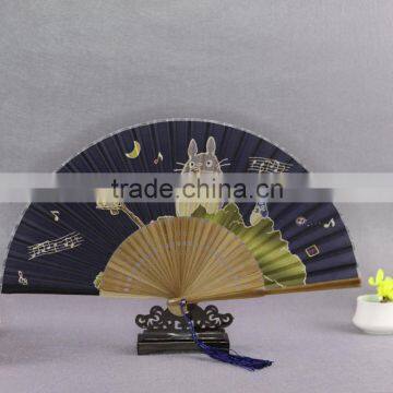 lovely animal chinese custom printed bamboo hand fan