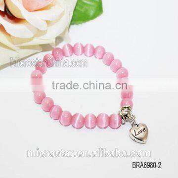 Unisex Charm Bracelets Bracelets or Bangles Type and Crystal, Rhinestone Main Stone Cat eye bead bracelet
