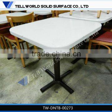 2015 Latest modern stainless steel base oval shaped dining table designs