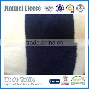 100% polyester Stripe Print Flannel Fleece /Super Soft Flannel Fleece Fabric In China