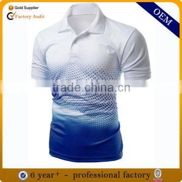 New model polyester jersey men sublimated golf polo shirt