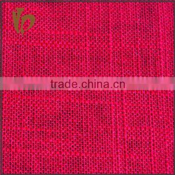 New Products Wholesale Dark Red Recycled Heavy Linen Cotton Fabric for Coat photo-3