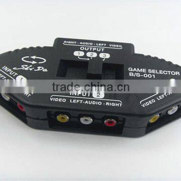 Audio Selector Box Splitter Video AV RCA Switcher with 3 way