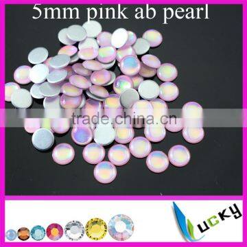 2015 NEW COLOR korean high quality hotfix pearl pink ab