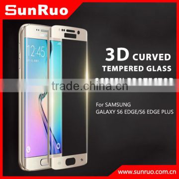 2015 new anti-scratch curved tempered glass screen protector/film/guard/ full cover for Samsung galaxy S6 edge s6 edge plus