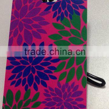 well design printing colorful flower rubber diy luggage tags