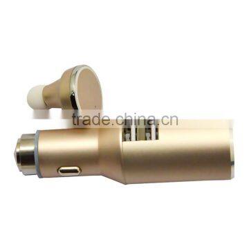 USB 1A and 2.4A car charging & in car charger wireless bluetooth headset and bluetooth earphone for driving