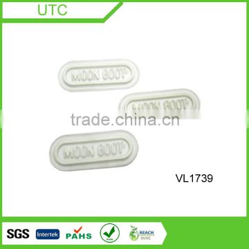 Soft touch custom 3D logo transparent PVC label