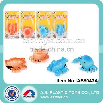Lovely mini animals baby plastic wind up crab/shrimp toy