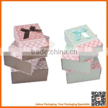 new design display folding box packaging with ribbon bow