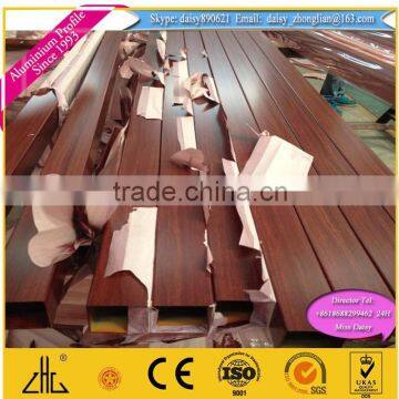2014NEW and Popular ! 6063-T5 Wood Finish Aluminium Profiles/OEM/ODM Wood Effect Aluminium Powder Coatings Profile photo-2