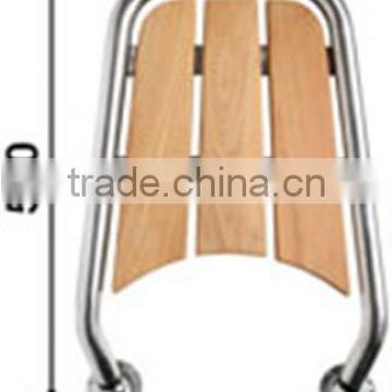 Powerboat TEAK Wood Bowsprit with Stainless Steel 316 Tube Border