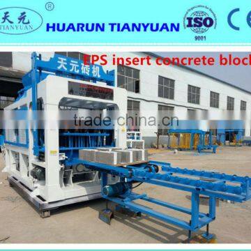 automatic thermal insulation EPS insert wall plastering machine /concrete block making machine