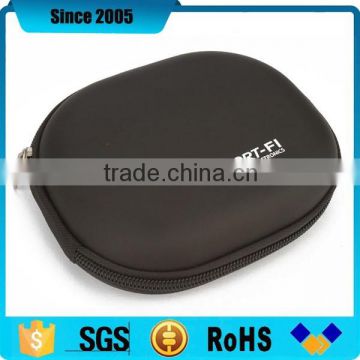 wholesale black PU leather EVA case for headphone