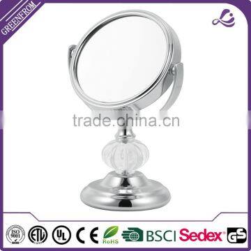 3 inch crystal glass compact makeup mirror