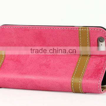 For 2015 Newest IPhone 6 Wallet Case, Folio Case With Plastic Holder for IPhone 6