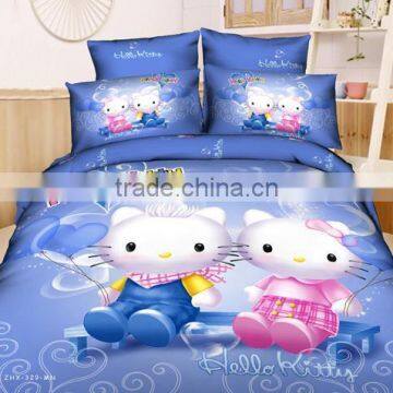 Hello Kitty Children Room Decoration 3-4pcs 100% Cotton Bed Sheet Quilt Cover Pillow Cover Bedding Set photo-1