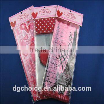 2015 hot sell polyethylene material valentine's candy bag for gift