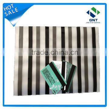 Magnetic stripe PVC overlay film