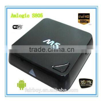 hot sell android 4.4 tv box Amlogic S805 Quad Core 1GB/8GB android tv box with wifi