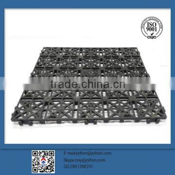 High efficiency plastic mesh floor mat for floor support base