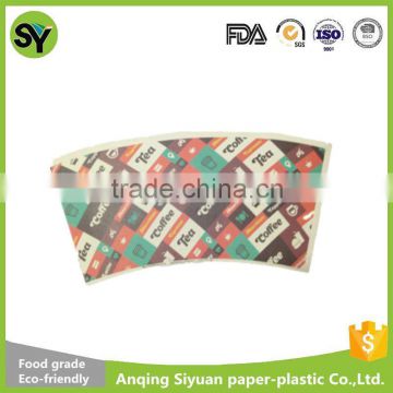 Disposable pe coated paper cup raw material price/paper cup fan