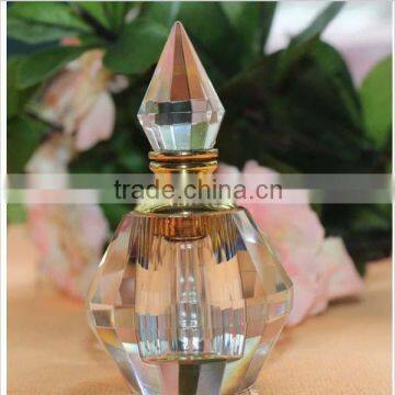 2016 Best selling clear crystal glass perfume bottle