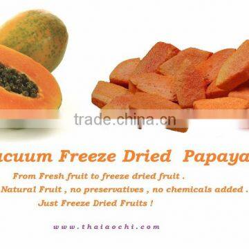Freeze Dried Papaya Fruit Slices From Thailand HACCP, ISO 22000 , GMP and HALAL Certified photo-2